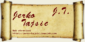 Jerko Tajsić vizit kartica